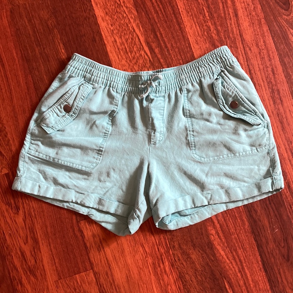 🌺 BOGO item!! Gap kids, girls cargo shorts, size extra extra large; light teal